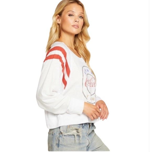 NWT-Chaser Coca Cola Classic Star Long Sleeve Sweatshirt - Picture 3 of 6